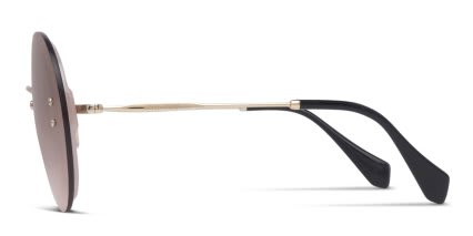 Miu Miu SMU 10RS Reveal Pink w/Gold glasses - Pink / Gold / Glitter - Side View
