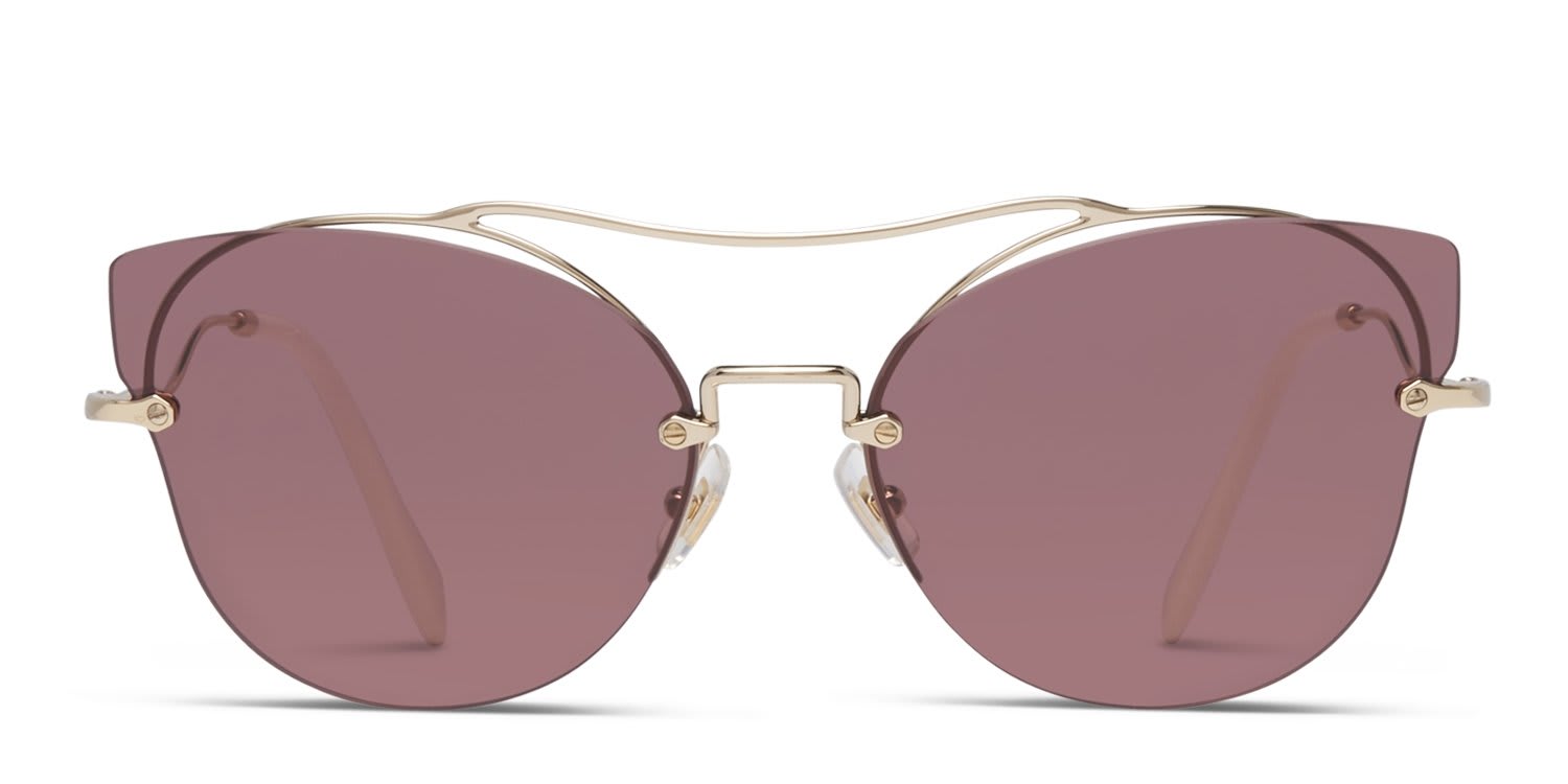 Miu Miu SMU 52SS Purple w/Gold glasses - Purple / Gold - Frontal View
