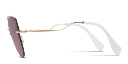 Miu Miu SMU 52SS Purple w/Gold glasses - Purple / Gold - Side View