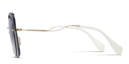Miu Miu SMU 54SS Black w/Gold (Non-Rx-able) glasses - Black / Gold - Side View