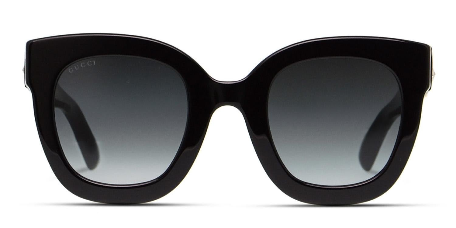 Gucci GG0208S Shiny Black glasses - Shiny Black - Frontal View