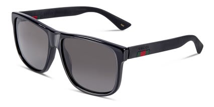 Gucci GG0010S Shiny Black glasses - Shiny Black - Angle View