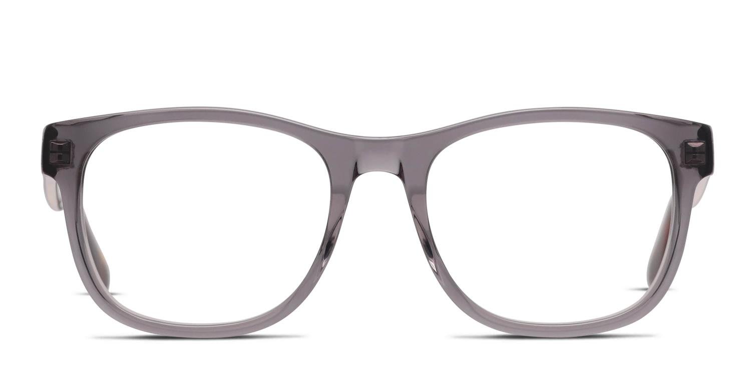 Gucci GG0004ON Gray, Clear glasses - Gray / Clear - Frontal View