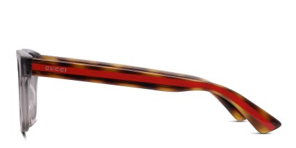Gucci GG0004ON Gray, Clear glasses - Gray / Clear - Side View