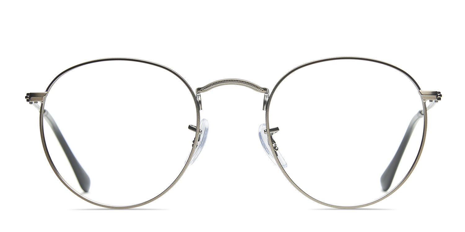 Ray-Ban RX3447V Round Metal Gunmetal glasses - Gunmetal - Frontal View