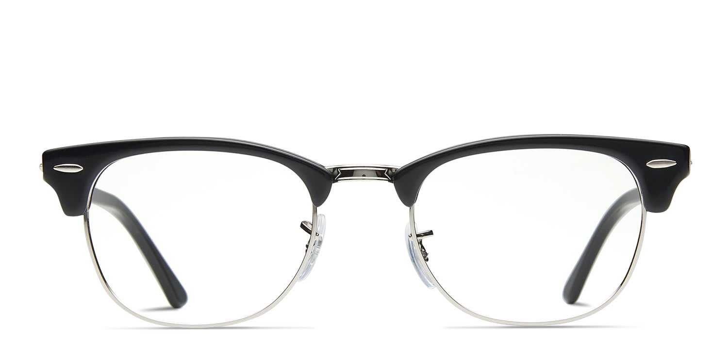 Ray-Ban RX5154 Clubmaster Black, Silver glasses - Black / Silver - Frontal View