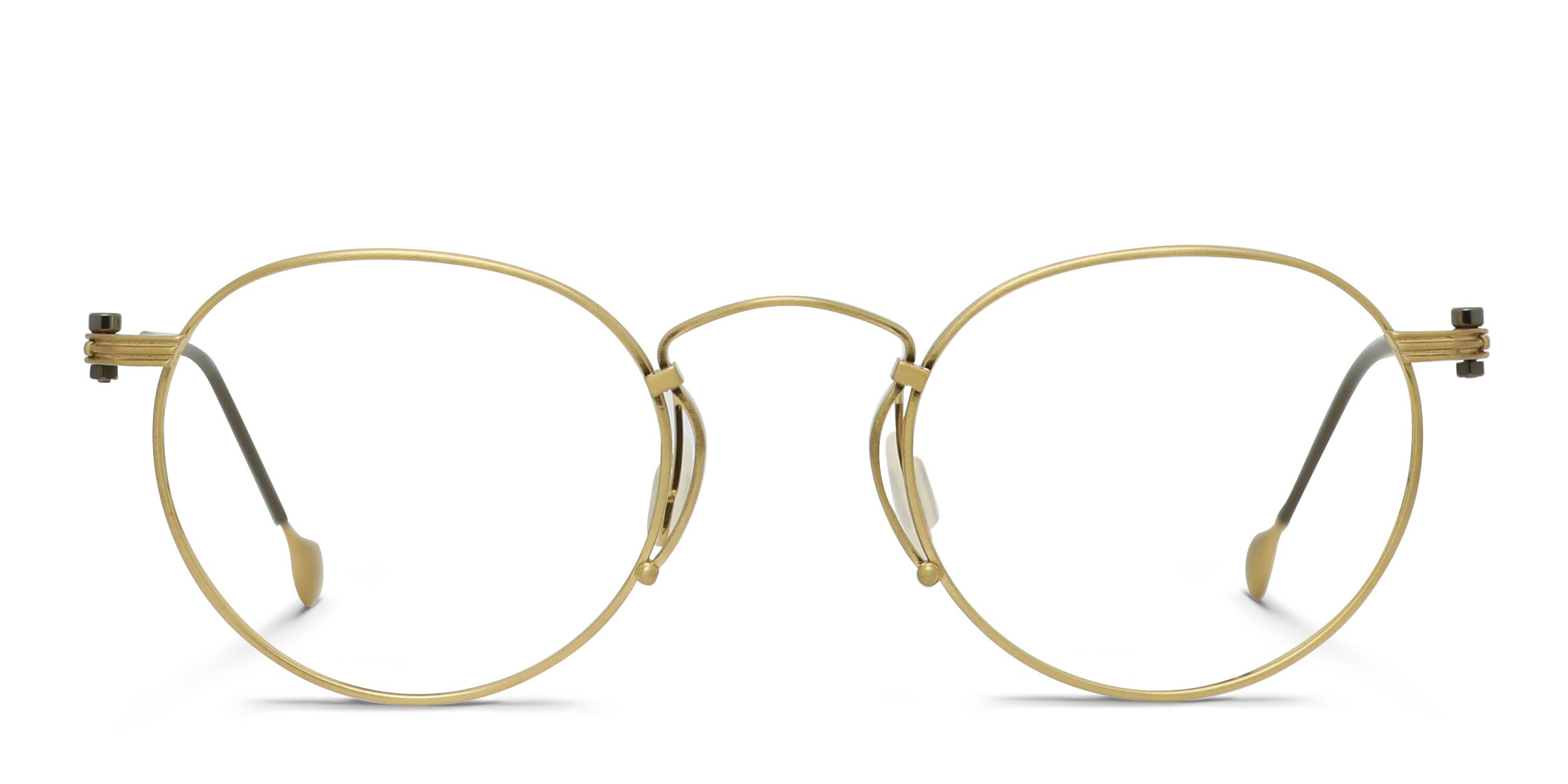 Yohji Yamamoto Look 006 Gold glasses - Gold - Frontal View