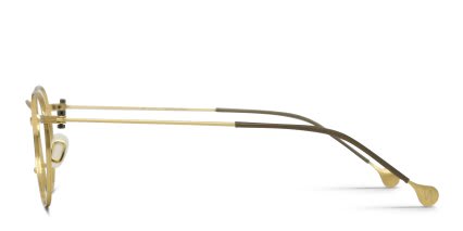 Yohji Yamamoto Look 006 Gold glasses - Gold - Side View