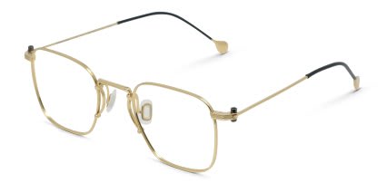 Yohji Yamamoto Look 025 Gold glasses - Gold - Angle View