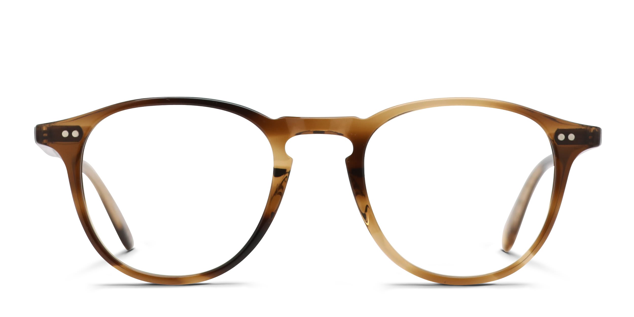 Garrett Leight Hampton Tortoise, Brown, Clear glasses - Tortoise / Brown / Clear - Frontal View