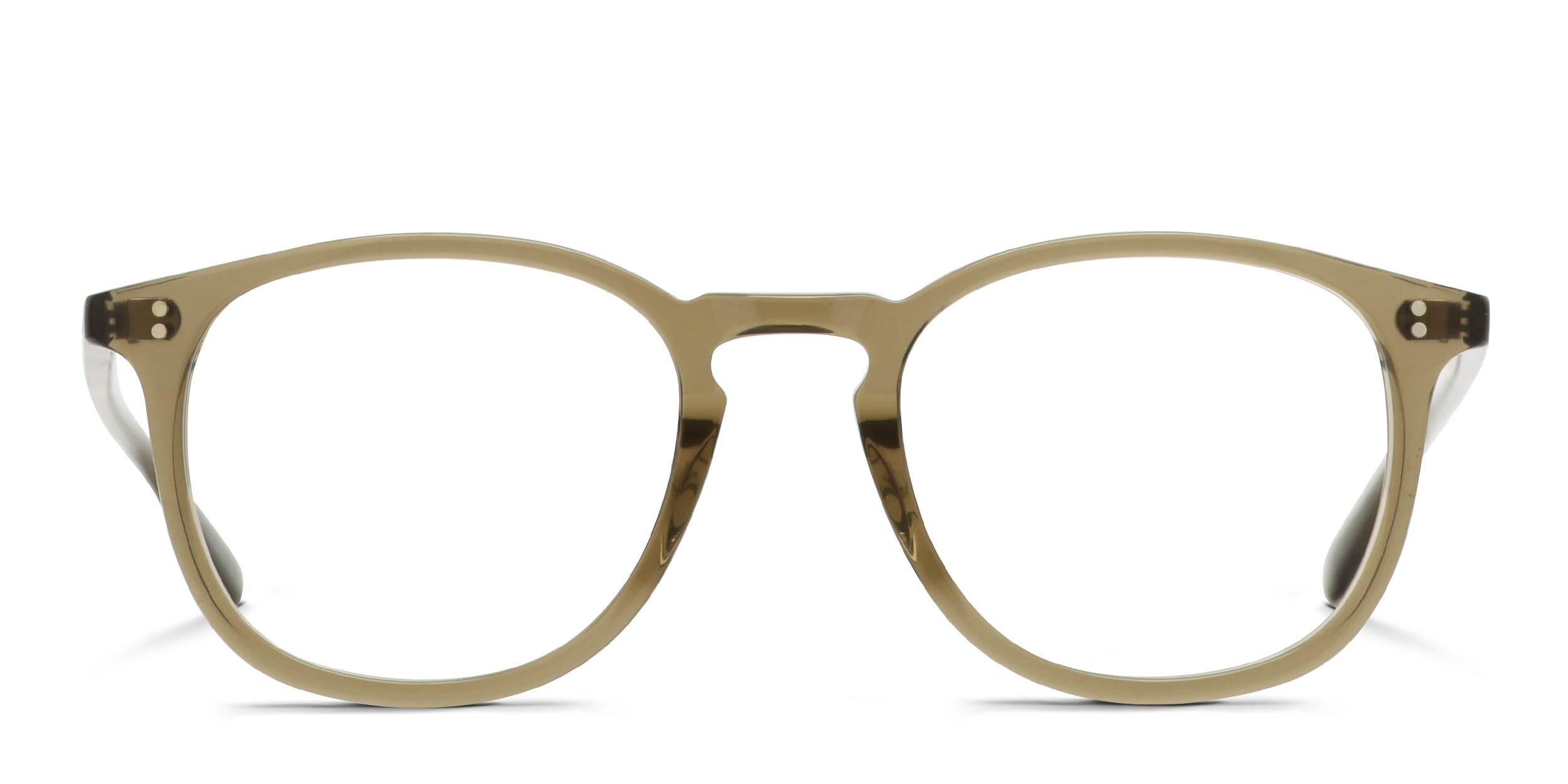 Garrett Leight Kinney Green, Clear glasses - Green / Clear - Frontal View