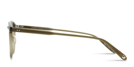 Garrett Leight Windward Green, Clear glasses - Green - Side View
