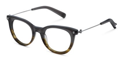 Yohji Yamamoto Label 21 Gray, Tortoise glasses - Gray / Tortoise - Angle View