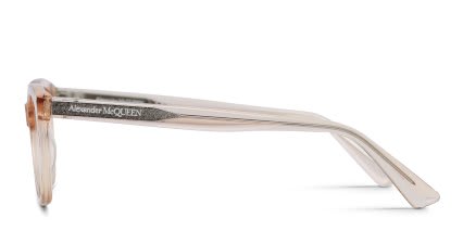 Alexander McQueen AM0461O Pink, Clear glasses - Pink / Clear - Side View
