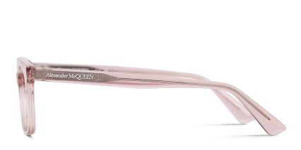 Alexander McQueen AM0464O Pink, Clear glasses - Pink / Clear - Side View
