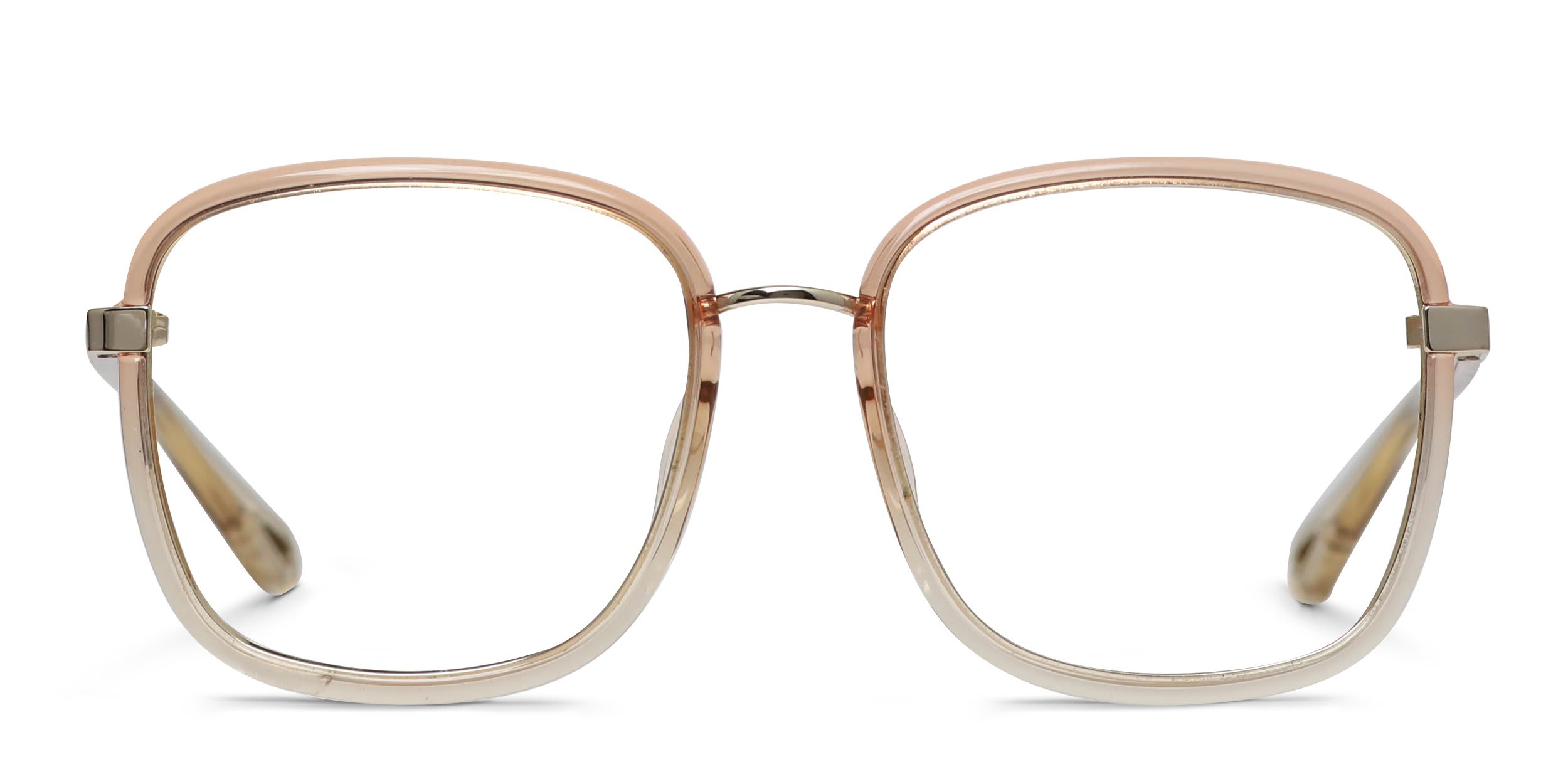 Chloe CH0034O Pink, Clear, Gold glasses - Pink / Clear / Gold - Frontal View