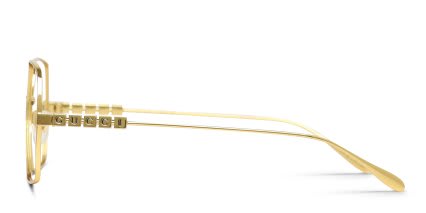 Gucci GG1434O Gold glasses - Gold - Side View