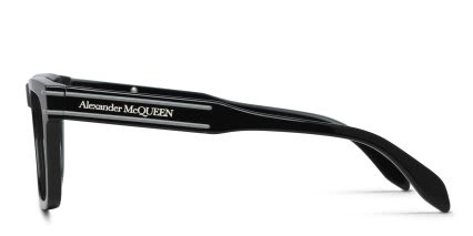 Alexander McQueen AM0400O Shiny Black glasses - Shiny Black - Side View