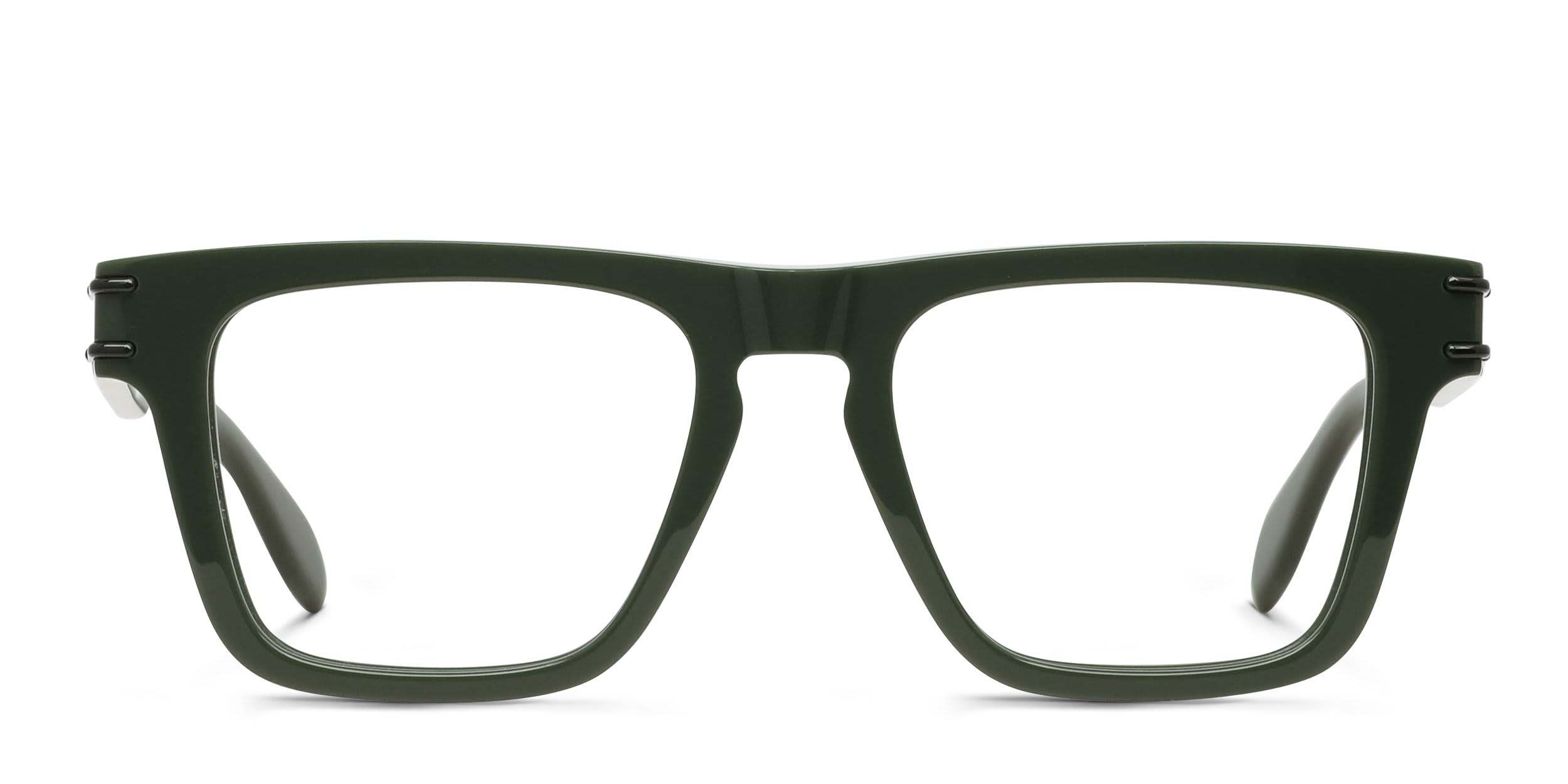 Alexander McQueen AM0400O Green glasses - Green - Frontal View