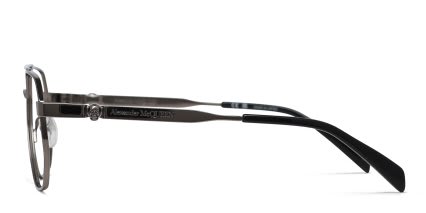 Alexander McQueen AM0459O Gunmetal glasses - Gunmetal - Side View