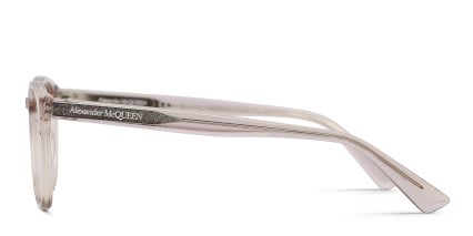 Alexander McQueen AM0462O Beige, Clear glasses - Beige / Clear - Side View