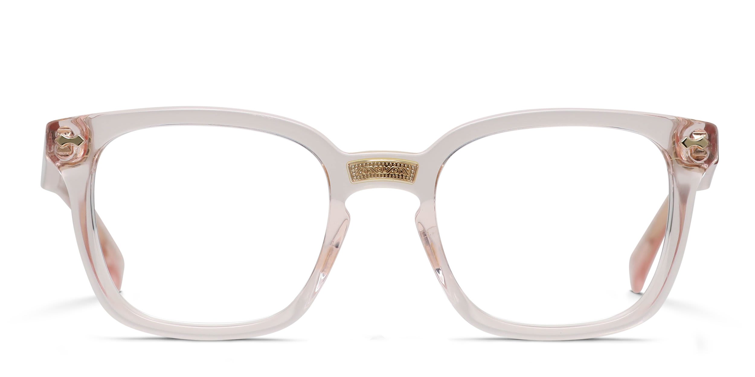 Gucci GG0184O Pink, Clear glasses - Pink / Clear - Frontal View