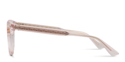 Gucci GG0184O Pink, Clear glasses - Pink / Clear - Side View