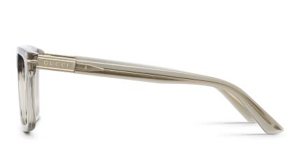 Gucci GG1504O Gray, Clear glasses - Gray / Clear - Side View