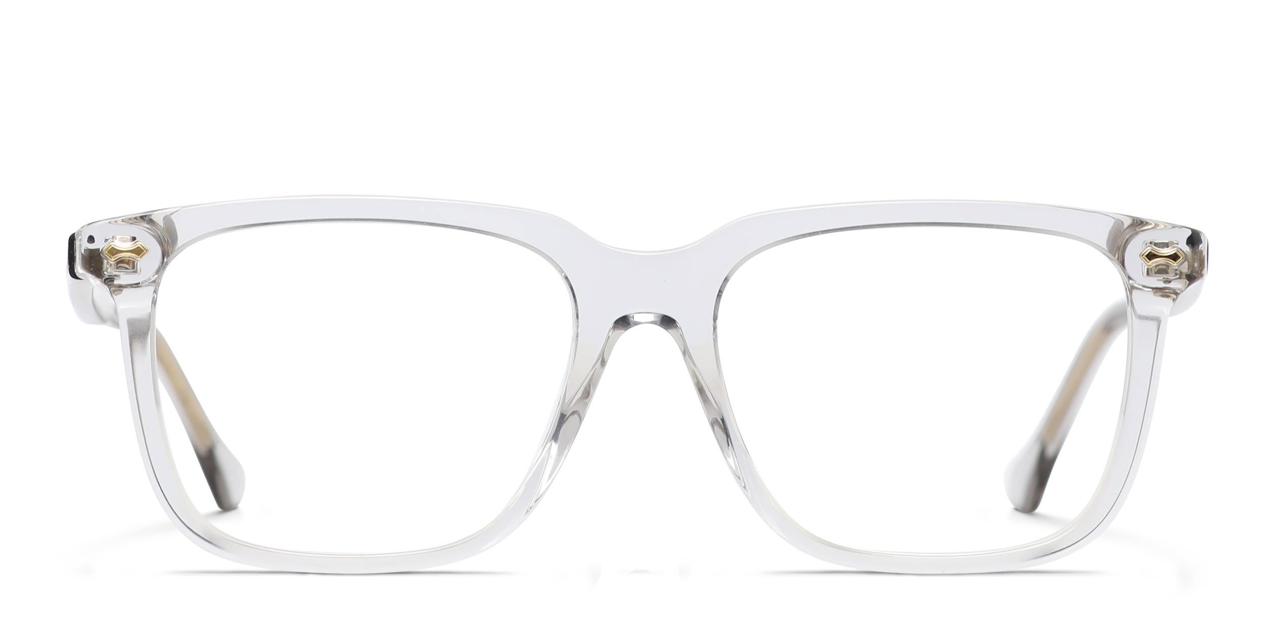 Gucci GG0737O Gray, Clear glasses - Gray / Clear - Frontal View