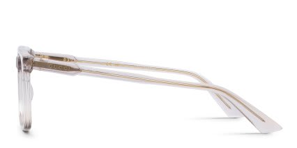 Gucci GG1120O Gray, Clear glasses - Gray / Clear - Side View