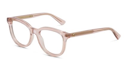 Gucci GG1687O Pink, Clear glasses - Pink / Clear - Angle View