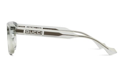 Gucci GG1731O Gray, Clear glasses - Gray / Clear - Side View