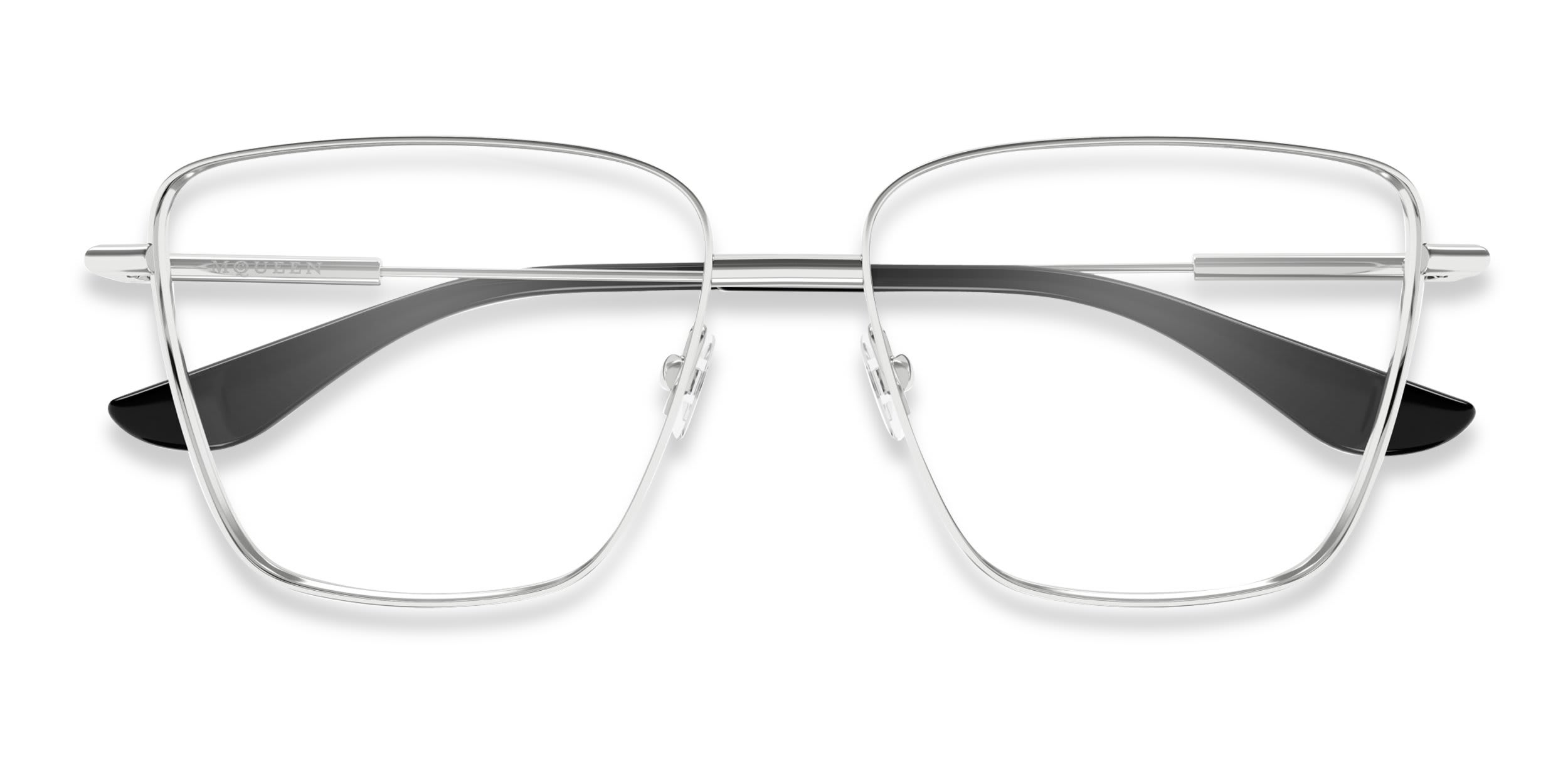 Alexander McQueen AM0503O Silver glasses - Silver - Frontal View