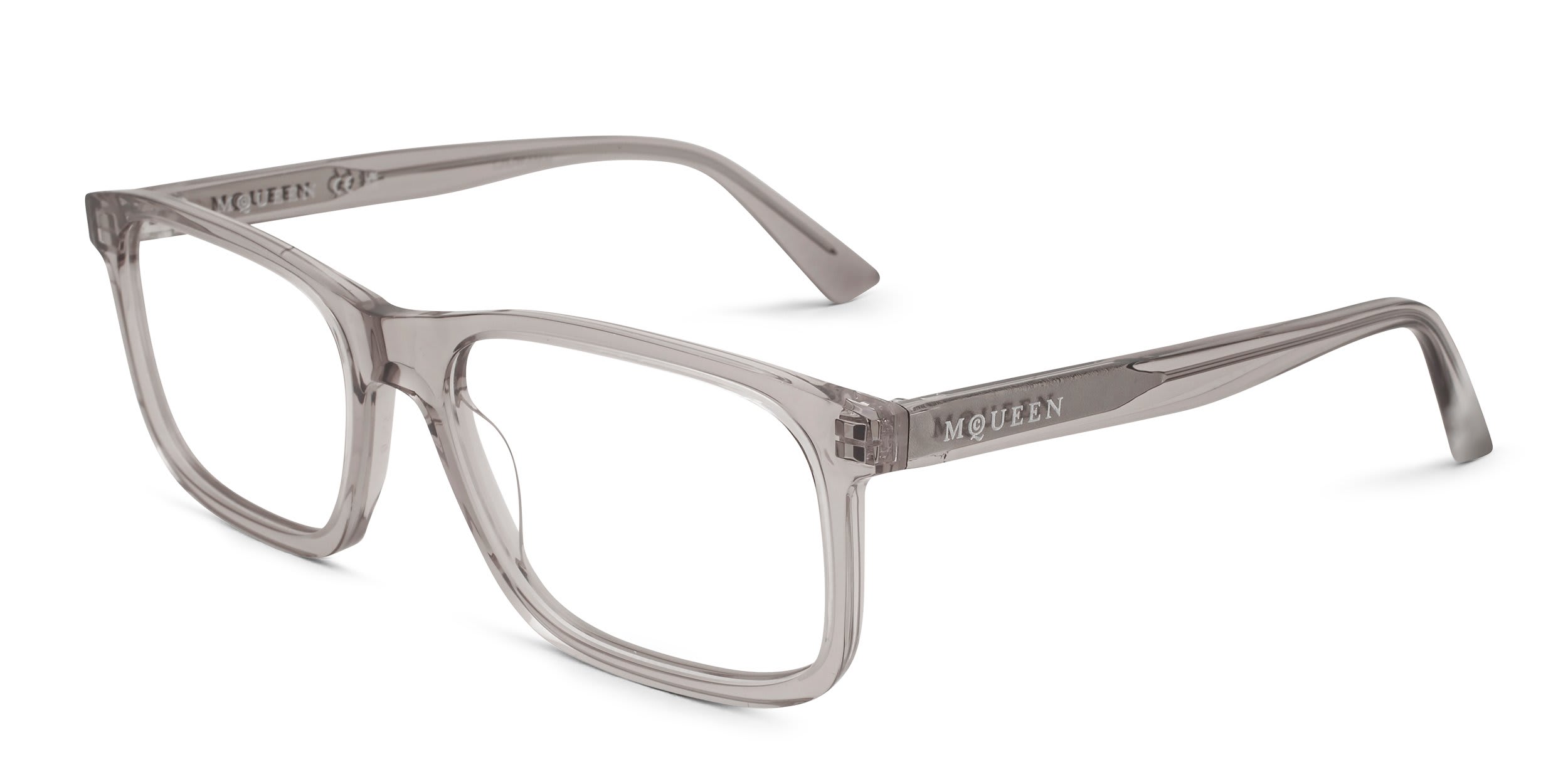 Alexander McQueen AM0486O Gray glasses - Gray - Frontal View