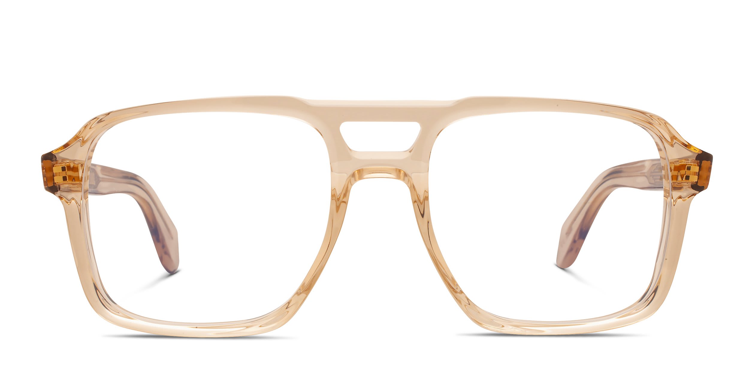 Cutler and Gross 1394 Beige, Clear glasses - Beige / Clear - Frontal View