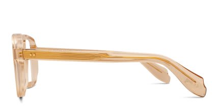 Cutler and Gross 1394 Beige, Clear glasses - Beige / Clear - Side View