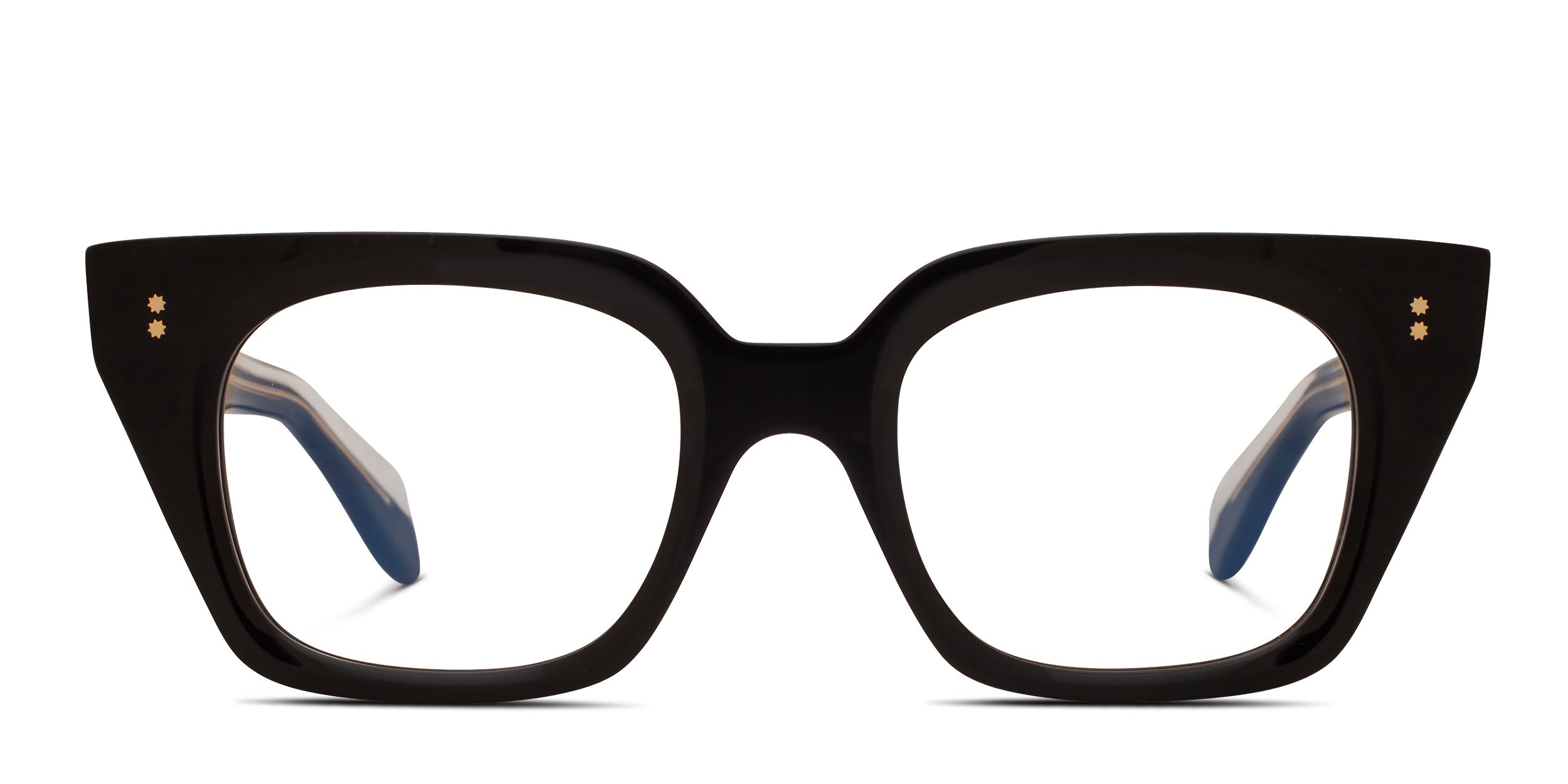 Cutler and Gross 1411 Shiny Black glasses - Shiny Black - Frontal View