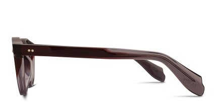 Cutler and Gross 9378 Red, Clear glasses - Red / Gray - Side View