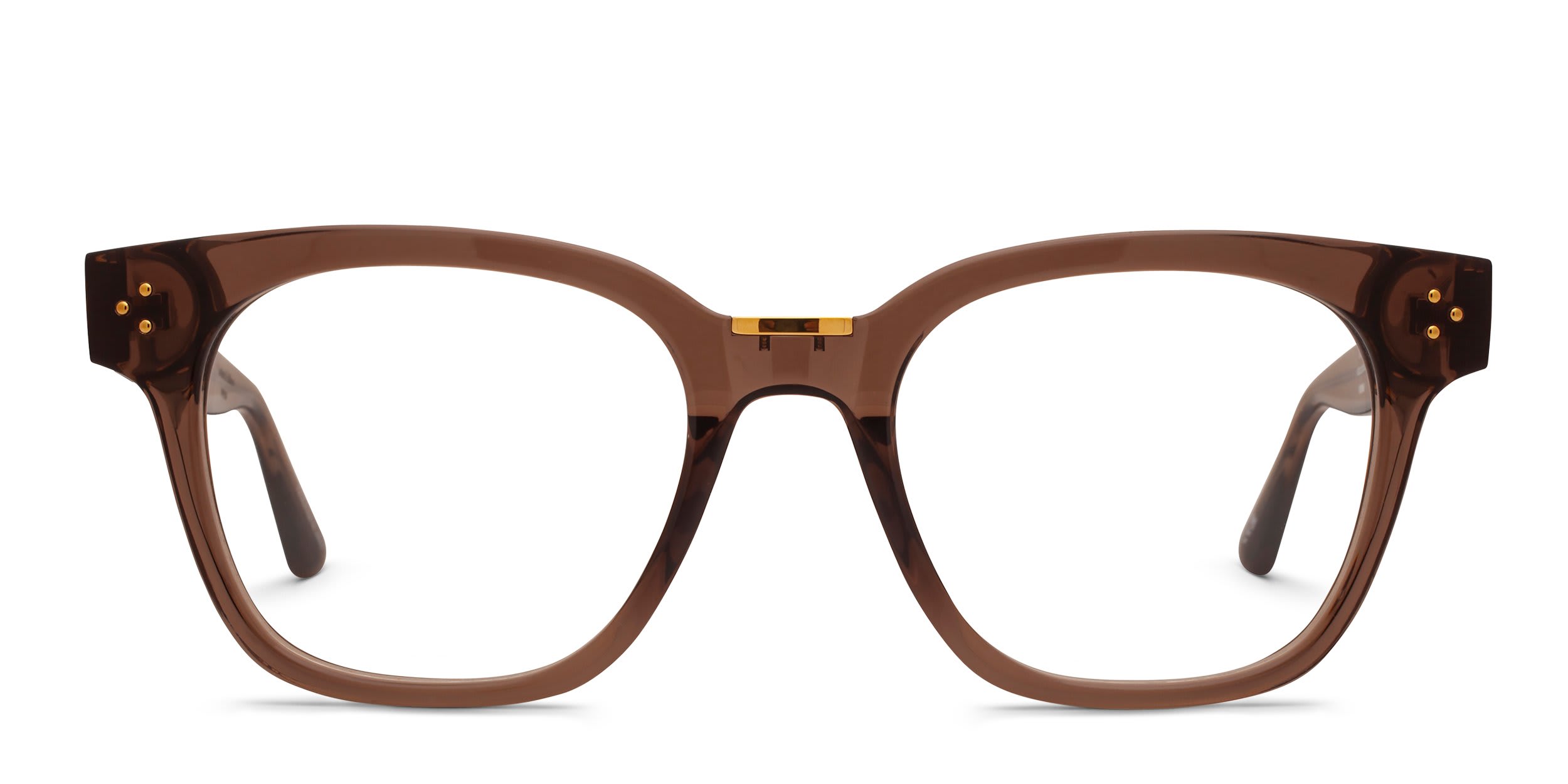 Linda Farrow LFL1481 Sanchez Brown glasses - Brown - Frontal View