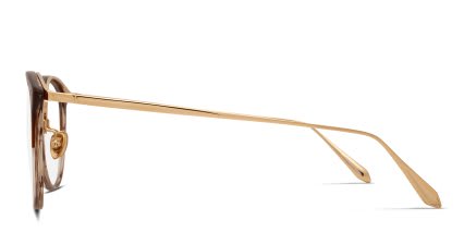 Linda Farrow LFL251 Calthorpe Brown, Gray, Gold glasses - Brown / Gray / Gold - Side View