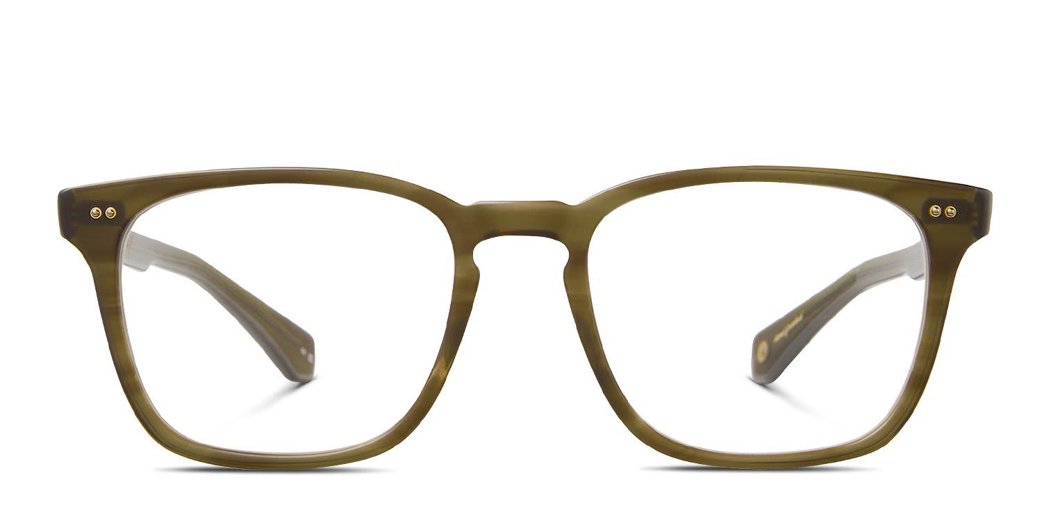 Garrett Leight Earvin Green glasses - Green - Frontal View