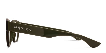 Alexander McQueen AM0530O Green glasses - Green - Side View