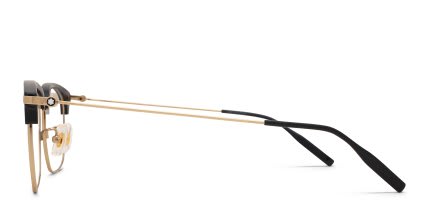 Mont Blanc MB0316OA Black, Gold glasses - Black / Gold - Side View