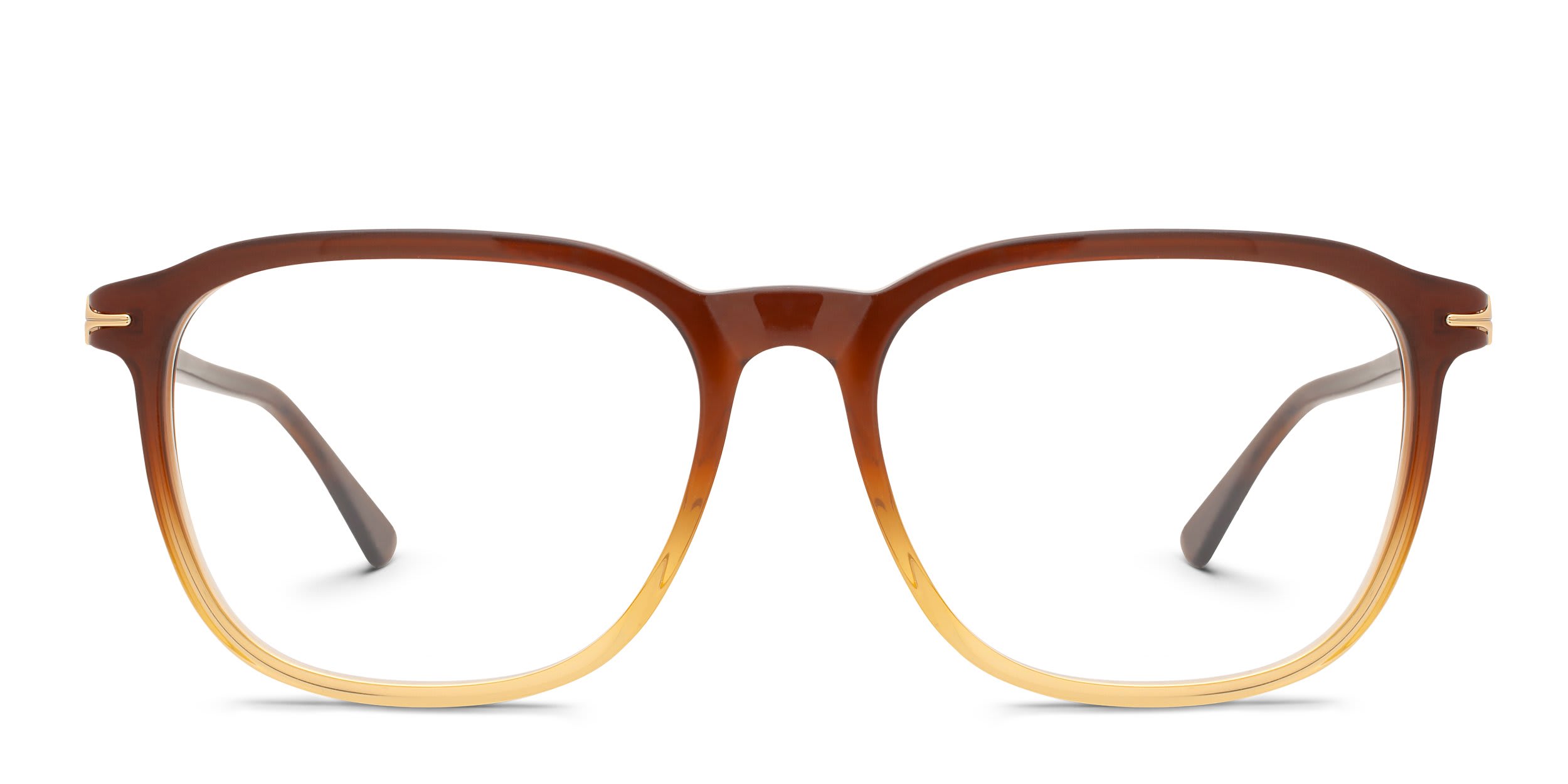 Mont Blanc MB0438O Brown, Yellow glasses - Brown / Yellow - Frontal View
