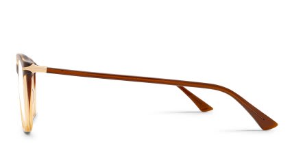 Mont Blanc MB0438O Brown, Yellow glasses - Brown / Yellow - Side View