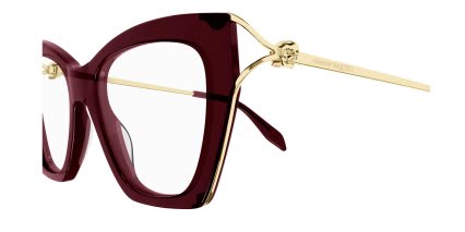 Alexander McQueen AM0376O Red glasses - Red - Side View