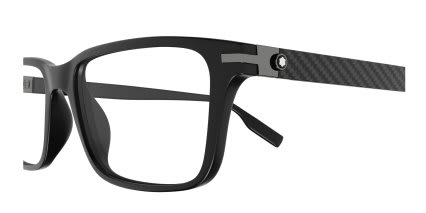Mont Blanc MB0252O Black glasses - Black - Side View