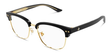 Mont Blanc MB0259OK Black glasses - Black - Angle View