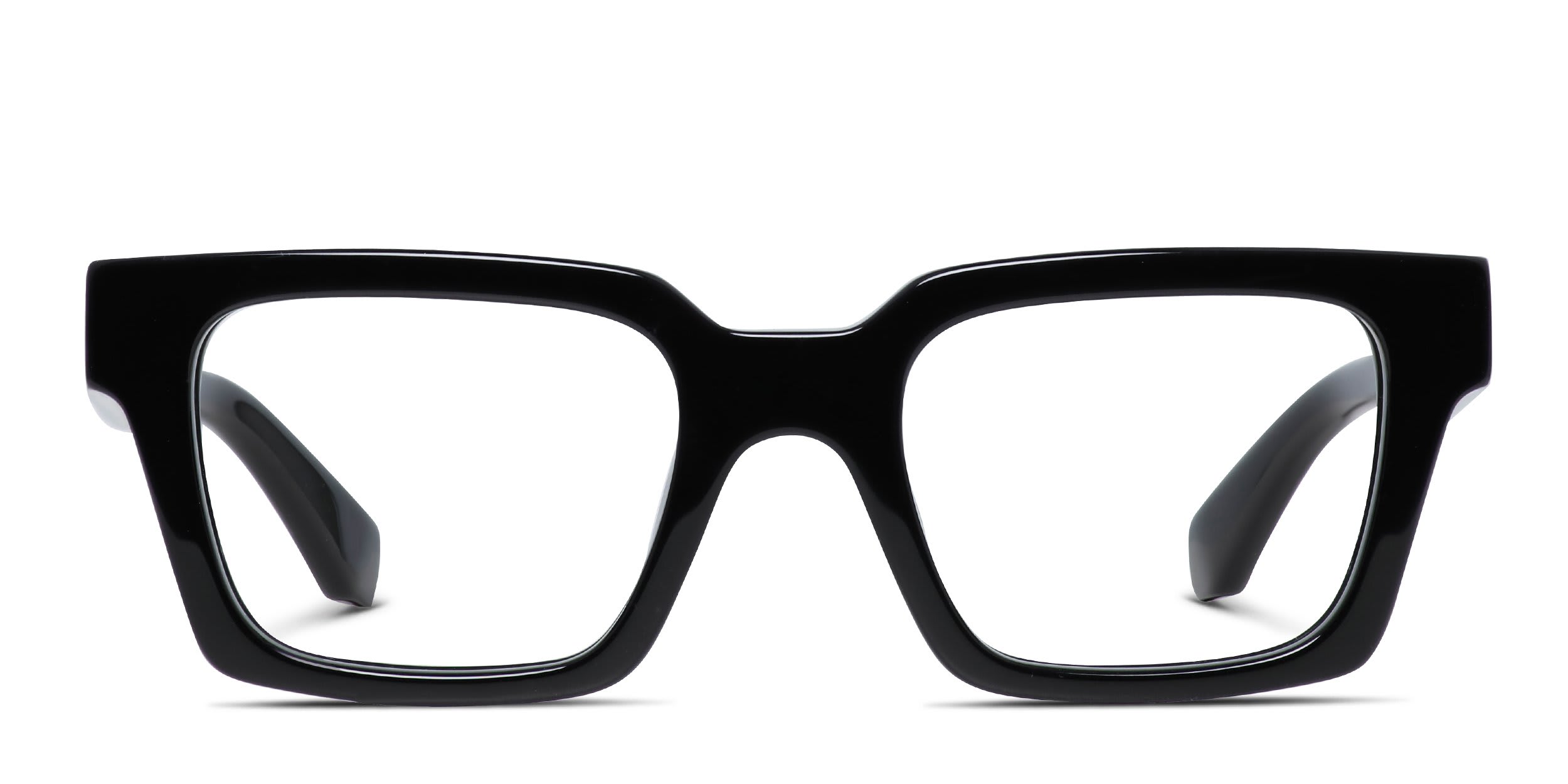 Off-White OW9000 Shiny Black w/Clip-On glasses - Shiny Black - Frontal View