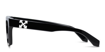 Off-White OW9000 Shiny Black w/Clip-On glasses - Shiny Black - Side View